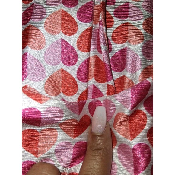 Lucy In The Sky Pink and Red Hearts Short Romper Medium Women's *sm flaw - Picture 6 of 7